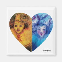 CLOWNS COLLECTION / Venetian Masquearde Ball Refrigerator Magnet
