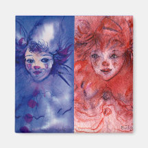 CLOWNS COLLECTION / Venetian Masquearde Ball Fridge Magnets
