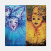 CLOWNS COLLECTION / Venetian Masquearde Ball Fridge Magnet