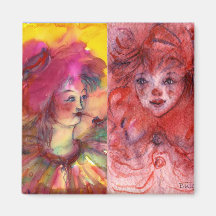 CLOWNS COLLECTION / Venetian Masquearde Ball Refrigerator Magnets