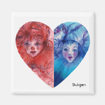 CLOWNS COLLECTION / Venetian Masquearde Ball Fridge Magnets