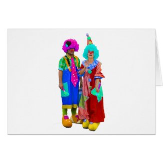 clowns greeting card