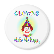 Clowns Make Me Happy magnets by TLArnold2 Clowns Make Me Happy magnets