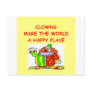 clowns postcard