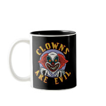 Clows are Evil Two-Tone Mug