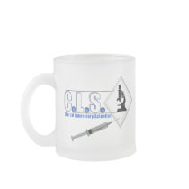 CLS BLUE LOGO W/ MICROSCOPE -  LAB SCIENTIST COFFEE MUGS
