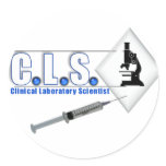 CLS BLUE LOGO W/ MICROSCOPE -  LAB SCIENTIST STICKER