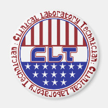 CLT PATRIOTIC CLINICAL LAB TECH USA FLAG MAGNETS