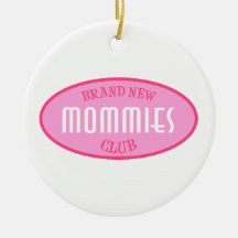 Club a estrenar de las mamás (rosa) ornamento para reyes magos