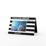 Club Band Party Photo Invitation (Stripes) cards