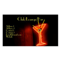 Club bar lounge business card