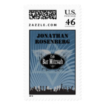 Club Bar Mitzvah Stamp in Blue