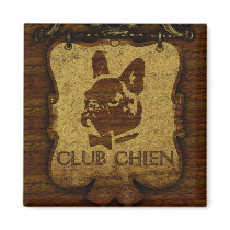 CLUB CHIEN Club Sign Gold magnets