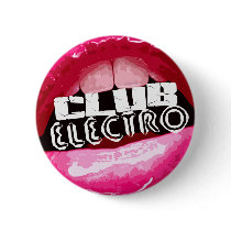 Club Electro Lips pin buttons by dustyvinyldesign Club Electro Lips pin buttons