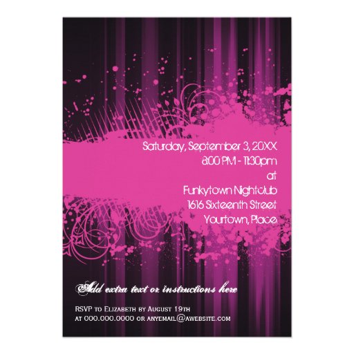 Club Flyer Look Sweet 16 Custom Invitation