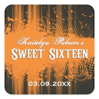 Club Flyer Look Sweet 16 Sticker zazzle_sticker