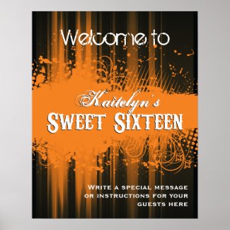 Club Flyer Look Sweet 16 Welcome Poster zazzle_print