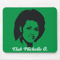 Club Michelle O. Mousepad In Kelly Green by MizzBella Club Michelle O. Mousepad In Kelly Green