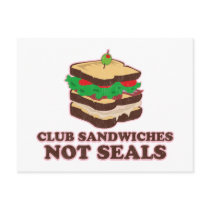 Club Sandwich Not Seals Postcards