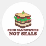 Club Sandwich Not Seals Stickers