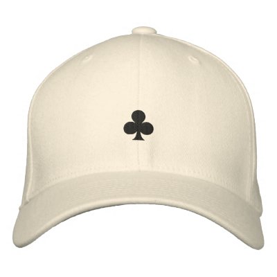Clubs Embroidered Hat by silhouette_emporium