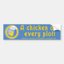 Cluck Buper Sticker A chicken in every plot! Bumper Sticker