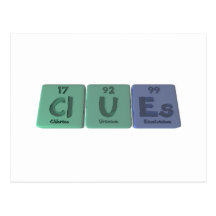 Clues-Cl-U-Es-Chlorine-Uranium-Einsteinium.png Post Cards