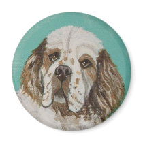 CLUMBER SPANIEL DOG MAGNET