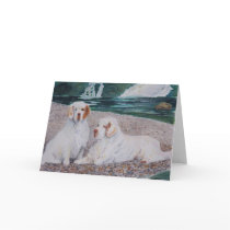 Clumber Spaniel - Pebble Beach Greeting Card