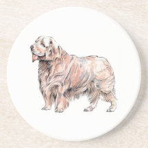 Clumber Spaniel Sandstone Coaster