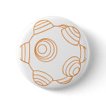 ClumpBubble - Orange Outline Pinback Button