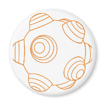 ClumpBubble - Orange Outline Magnets
