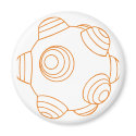 ClumpBubble - Orange Outline magnets by Palette8Bit ClumpBubble - Orange Outline magnets