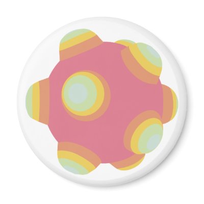ClumpBubble - Pale/Pastel/Faded Fridge Magnets by Palette8Bit