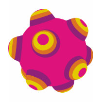 ClumpBubble Pink Purple Orange t-shirts