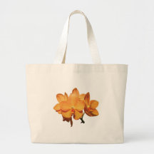 Cluster of Orange Orchids Tote Bags