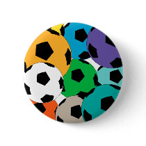 cluster of soccer balls buttons