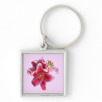 Cluster of Stargazer Lilies Keychains