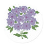 Cluster of Violets Image Round Sticker