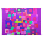 Clustered Squares Purple Place Mat