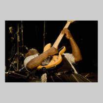 "Clyde" Plays Electric Bass Print posters