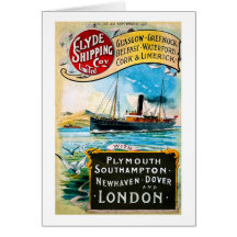 Clyde Shipping Company - Vintage Greeting Cards