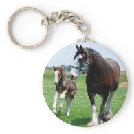 Clydesdale and Filly Keychains