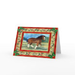 Clydesdale Draft Horse Blank Christmas Card card