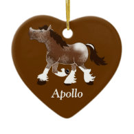 CLYDESDALE Draft Horse Custom Ornament