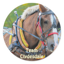 Clydesdale Draft Horse Equine Art Sticker