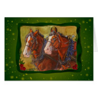 Clydesdale Draft Horse Holiday Card
