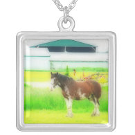 Clydesdale Draft Horse Pendants