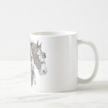 Clydesdale Draft Horse Team Coffee Mugs