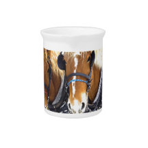 Clydesdale Draft Horses Pitcher